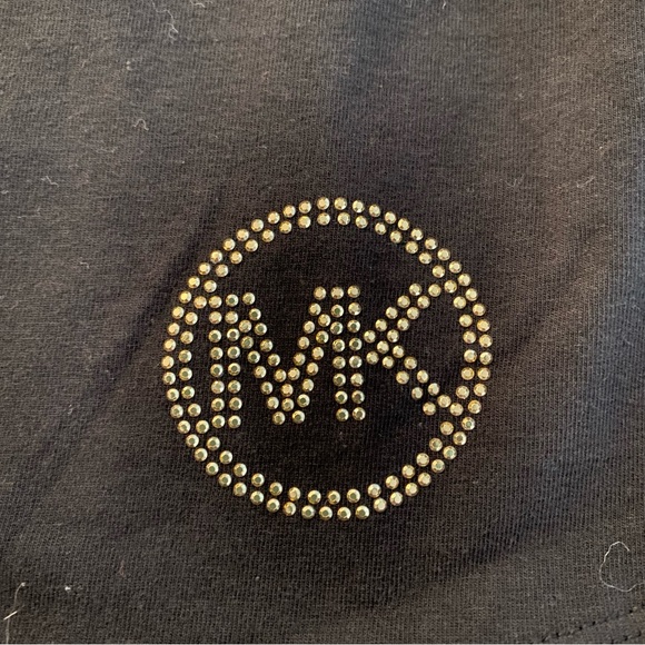 Michael Kors Top black gold stud logo and back zipper. SZ XL.  NWOT. Very soft - Picture 12 of 13